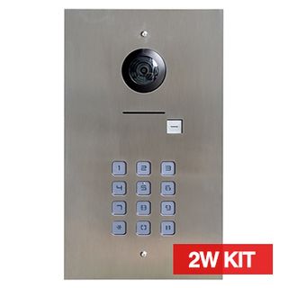 BOUJEE BOXES, Door station & keypad flush mount facia plate to suit HIKVISION devices, STAINLESS finish plate, Includes DS-KD8003Y-IME2, DS-KD-KP & DS-KD-ACF2/PLASTIC