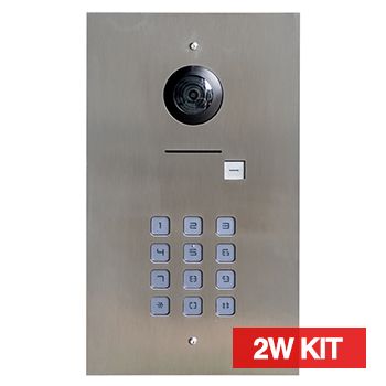 BOUJEE BOXES, Door station & keypad flush mount facia plate to suit HIKVISION devices, STAINLESS finish plate, Includes DS-KD8003Y-IME2, DS-KD-KP & DS-KD-ACF2/PLASTIC