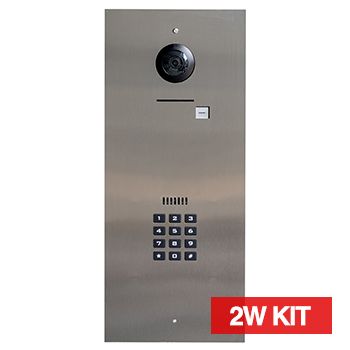 BOUJEE BOXES, Door station & keypad flush mount kit to suit HIKVISION 2 wire intercom & SIFER keypad, STAINLESS finish plate, Includes DS-KD8003Y-IME2 & DS-KD-ACF3