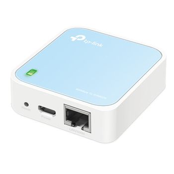 TP LINK, 300Mbps wireless Nano travel router, 2.4 GHz Wifi, 1x 10/100Mbps WAN/LAN port, use in Router/Repeater/Access Point modes, 5V 1Amp via Micro USB