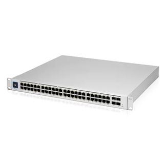 UBIQUITI, 48 Port POE Gigabit switch, Managed, Layer 2, 40x Gigabit POE ports, 8x Gigabit POE++ ports, 4x SFP+ ports, 600W POE, Max 32W per port., -5 to 40 degrees op. temp., 442 x43.7x399.6mm(WxHxD)