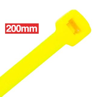 CABAC, Cable ties, 200mm x 4.8mm, YELLOW, Packet of 100