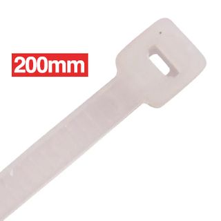 CABAC, Cable ties, 200mm x 4.8mm, NATURAL, Packet of 100,