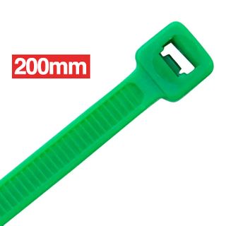 CABAC, Cable ties, 200mm x 4.8mm, GREEN, Packet of 100
