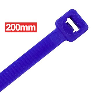CABAC, Cable ties, 200mm x 4.8mm, BLUE, Packet of 100