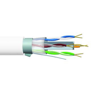 CABLE, Cat6A Shielded (Screened) 4 pair 8 x 1/0.51 UTP WHITE, 305m box.