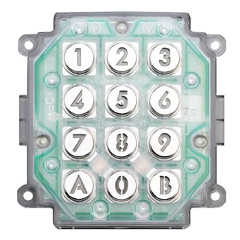 AIPHONE, Keypad mechanism only, Requires custom plate, Vandal and weather resistant, Stand alone, 100 users, Relay output, Backlit keys, IP54 rated, 12 - 24V AC/DC