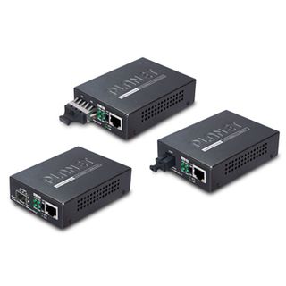 PLANET, Fibre convertor, 10/100/1000 Mbps, Ethernet to 1000 base-LX fibre, Single Mode, Up to 10km, SC connectors, Includes power supply.