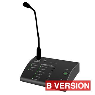 CMX, 6 Zone, Remote microphone, 6 Zones and All Call selection, Zone indicators, Built-in chime, RJ45 connection, powered by amplifier, 6 microphones max, up to 300m ll selection B version see details