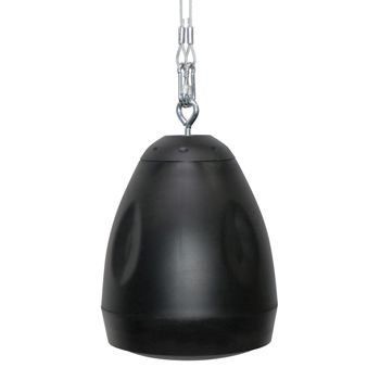 CMX, Indoor Pendant loudspeaker, 30W, Black plastic enclosure, 5.25" Woofer, 1" Tweeter, Security steel ring, Quick installation, 8 Ohm and 100V line (Taps at 3.8,7.5,15,30W),