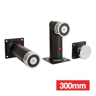 LOX, Door Hold Open Magnetic with Extension, Wall or floor mounted, 40KG Holding force, 12V/24V DC (100mA/50mA), 300mm extension