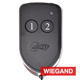 AIRKEY, Transmitter, Key fob, Two channel, 26 bit Wiegand, Maximum security, 64 bit rolling key encription, IP65 rated, Chrome plated die cast case