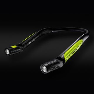 UNILITE, Rechargeable LED Neck light, 350 lumens, Black polycarbonate, Rotatable LED's, 230 x 23 x 150mm, 139g, 10 hour run time on low, 3.7v lithium battery, IK07, IP65