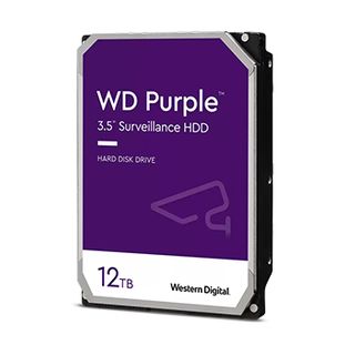 WESTERN DIGITAL, WD Purple Surveillance Edition (24/7) hard drive (HDD), 12000Gb (12TB), 256MB Cache, 7200RPM, 3.5" form factor, SATA 6 Gb/s interface