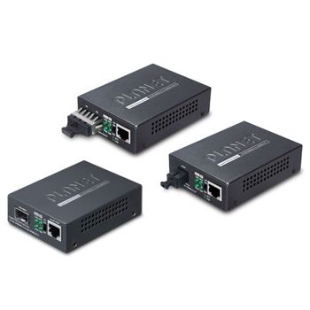 PLANET, Fibre convertor, 10/100/1000 Mbps, Ethernet to 1000 base-LX/SX fibre, Single Mode or Multi Mode, SC, SFP & WDM connectors, Includes power supply,