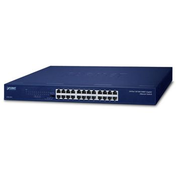 PLANET, 24 Port Gigabit non Managed non stackable switch, 24 Ports Gigabit IEEE 802.3, 19" 1 RU rack mounting