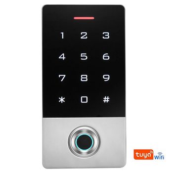 ULTRA ACCESS, Fingerprint reader and keypad, Up to 300 fingerprints, Up to 1000 cards, Standalone or 26 Bit Wiegand output, Metal, Mifare card format, Tuya WiFi, Red LED, IP68, 12-24V DC