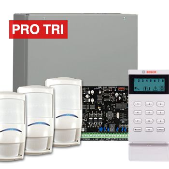 BOSCH, Solution 4000, Alarm kit, Includes ICP-SOL4-P panel, IUI-SOL-ICON LCD keypad, 3x ISC-PDL1-W18G Tri-Tech detectors.