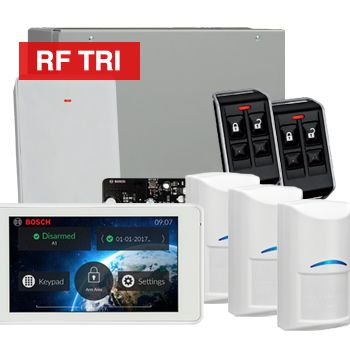 BOSCH, Solution 4000, Wireless Alarm kit, Includes ICP-SOL4-P panel, IUI-SOL-TS5 touch screen keypad, 3x RFDL-11 Wireless Tri-Tech detectors, B810 Wireless receiver, 2x RFKF-FB transmitters