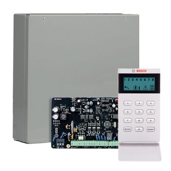 BOSCH, Solution 4000, Alarm kit, Includes ICP-SOL4-P panel, IUI-SOL-ICON LCD keypad & MW400 cabinet.