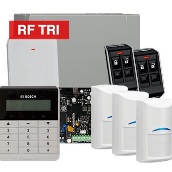 BOSCH, Solution 4000, Wireless Alarm kit, Includes ICP-SOL4-P panel, IUI-SOL-TEXT LCD keypad, 3x RFDL-11 Wireless Tri-Tech detectors, B810 Wireless receiver, 2x RFKF-FB transmitters