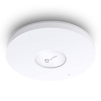 TP LINK, WIFI 6 Access Point, Omada Mesh, 2.4 GHz (574Mbps) & 5GHz (2.4Gbps), 1x Gigabit port, 48V POE/12V DC, Ceiling mount, 160x160x33mm