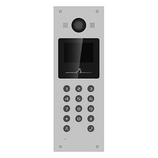 HIKVISION, Intercom, IP Video apartment door station, 10,000 card (Mifare), 4.3" LCD screen, 2MP camera, 2x relay contacts, IP65, 12V DC, 1A.