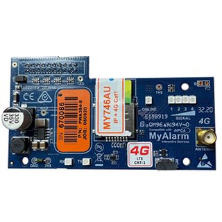 DIGIFLEX, 4G GPRS interface module, Dual carrier SIM, CAT1 equivalent, includes Antenna, Suits Solution 6000, requires MyAlarm SIM subscription.