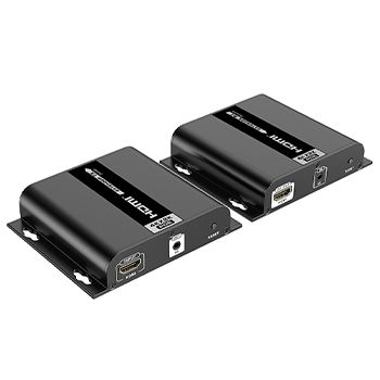 XTENDR, HDMI Extender over IP Kit, 4K@30Hz, Low latency, 120m over 1GB IP, Cat6, HDCP2.2,1.4, IR, POE, 5V DC option.