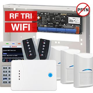 BOSCH, Solution 6000, Alarm kit, Includes CC615PB IP panel, CP737B Wifi Prox LCD keypad, 3x RFDL-11 wireless PIR detectors, 1x RF120 LAN receiver, 2x RF110 transmitters