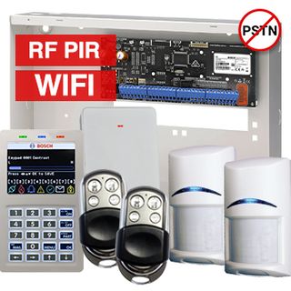 BOSCH, Solution 6000, Wireless alarm kit, Includes CC615PB IP panel, CP737B Wifi Prox LCD keypad, 2x RFPR-12 wireless PIR detectors, RFRC-STR2 Radion receiver, 2x HCT-4UL transmitters