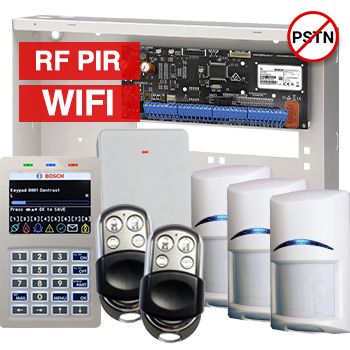 BOSCH, Solution 6000, Alarm kit, Includes CC615PB IP panel, CP737B Wifi Prox LCD keypad, 3x RFPR-12 wireless PIR detectors, RFRC-STR2 Radion receiver, 2x HCT4UL transmitters