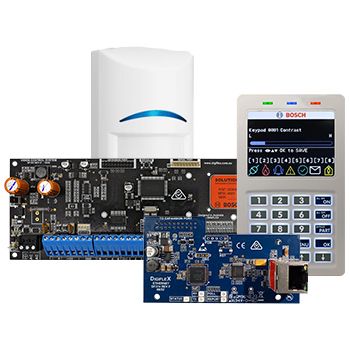 BOSCH, Solution 6000, PROMO Alarm kit, Includes CC615PB IP panel, CP736B Prox LCD keypad, 1x ISC-BPR2-W12 PIR detector, 1x MY751 MyAlarm IP ethernet module