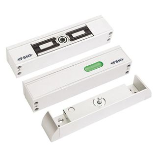 FSH, Mechanical electromagnetic lock, Single door, OUTWARD opening, Surface mount, Monitored, 1000kg holding force, 4 hour fire rated, Small size, 158(L) x 35(H) x 30(D)mm, 12VDC/24VDC, 240/120mA