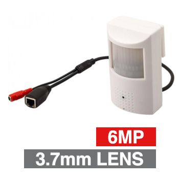 ULTRA, Covert PIR IP Camera, White, 6MP, 3.7mm fixed lens, 15m IR, POE