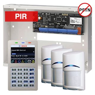 BOSCH, Solution 6000, Alarm kit, Includes CC615PB IP panel, CP736B Prox LCD keypad, 3x ISC-BPR2-W12 PIR detectors