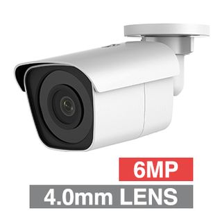 ULTRA, 6MP HD-IP Outdoor Mini Bullet camera, White, 4.0mm fixed lens, 30m IR, WDR, Day/Night (ICR), 1/2.9" CMOS, H.265/H.265+, IP67, 12V DC/PoE