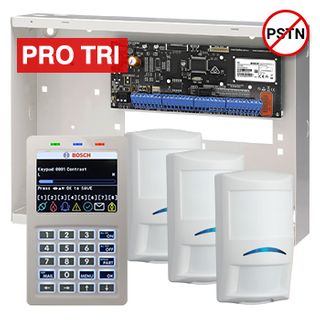BOSCH, Solution 6000, Alarm kit, Includes CC615PB IP panel, CP736B Prox LCD keypad, 3x ISC-PDL1-W18G Tritech detectors