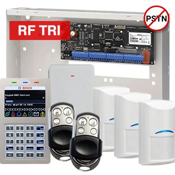 BOSCH, Solution 6000, Alarm kit, Includes CC615PB IP panel, CP736B Prox LCD keypad, 3x RFDL-11 wireless Tritech detectors, RFRC-STR2 Radion receiver, 2x HCT4UL transmitters