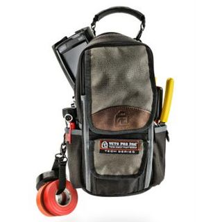 VETO PRO PAC, Tech Series, Small HVAC technician tool bag, Closed style, 10 vertical tool pockets, 2 meter pockets, Weather resistant fabric, 200(L) x 75(W) x 330(H)mm