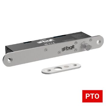 BQT, Drop bolt, Recessed with Round edge, 1,000kg holding force, Fail Secure with short strike plate, Maximum gap of 8mm, 12-24V DC, Holding current 130mA/80mA, max 1.5A/1.4A.