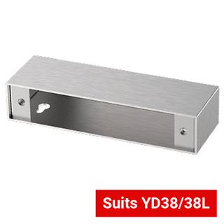 BQT, Surface mount housing to suit YD38/YD38L Drop bolt, includes 3M adhesive tape for mounting to glass doors.