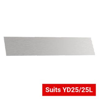 BQT, Glass door dress plate to suit surface mount housing YD25-H. For YD25/YD25L Drop bolt, includes 3M adhesive tape.