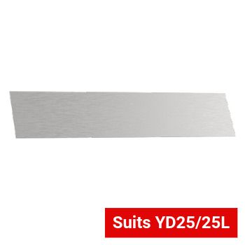 BQT, Glass door dress plate to suit surface mount housing YD25-H. For YD25/YD25L Drop bolt, includes 3M adhesive tape.