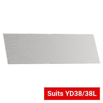 BQT, Glass door dress plate to suit surface mount housing YD38-H. For YD38/YD38L Drop bolt, includes 3M adhesive tape.
