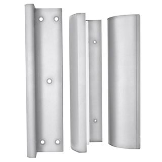 LOX, Adjustable L&Z bracket with round cover, Alloy finish, Suits EM3500 & EM3500M, For inward opening doors.