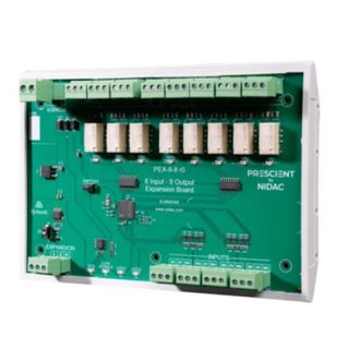 NIDAC (Prescient), Input/Output expansion board to suit DN4 Door Controller, 8x input with EOL, 2 x Relays.