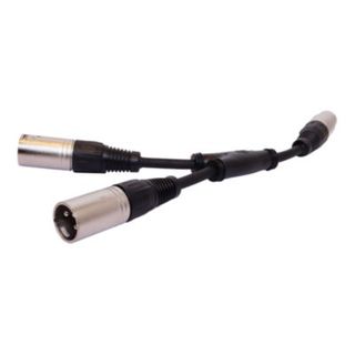 REDBACK, 3-pin XLR microphone cable - Y Adapter, 2x Male XLR to 1x Female XLR, 0.5m.