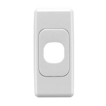 CLIPSAL, 2000 Series, Architrave switch plate, Single gang, White,