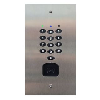 BOUJEE BOXES, Keypad flush mount facia plate to suit BOSCH CP155B keypad, STAINLESS finish plate, includes back box.